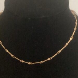 Delicate Gold Link Station Necklace - Women Jewelry